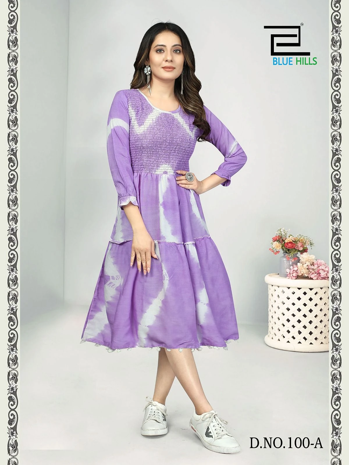 Blue Hills Icy Rayon Wholesale Fancy Western Tops Catalog — Wholesale, Blue Hills wholesale from Surat — view 3